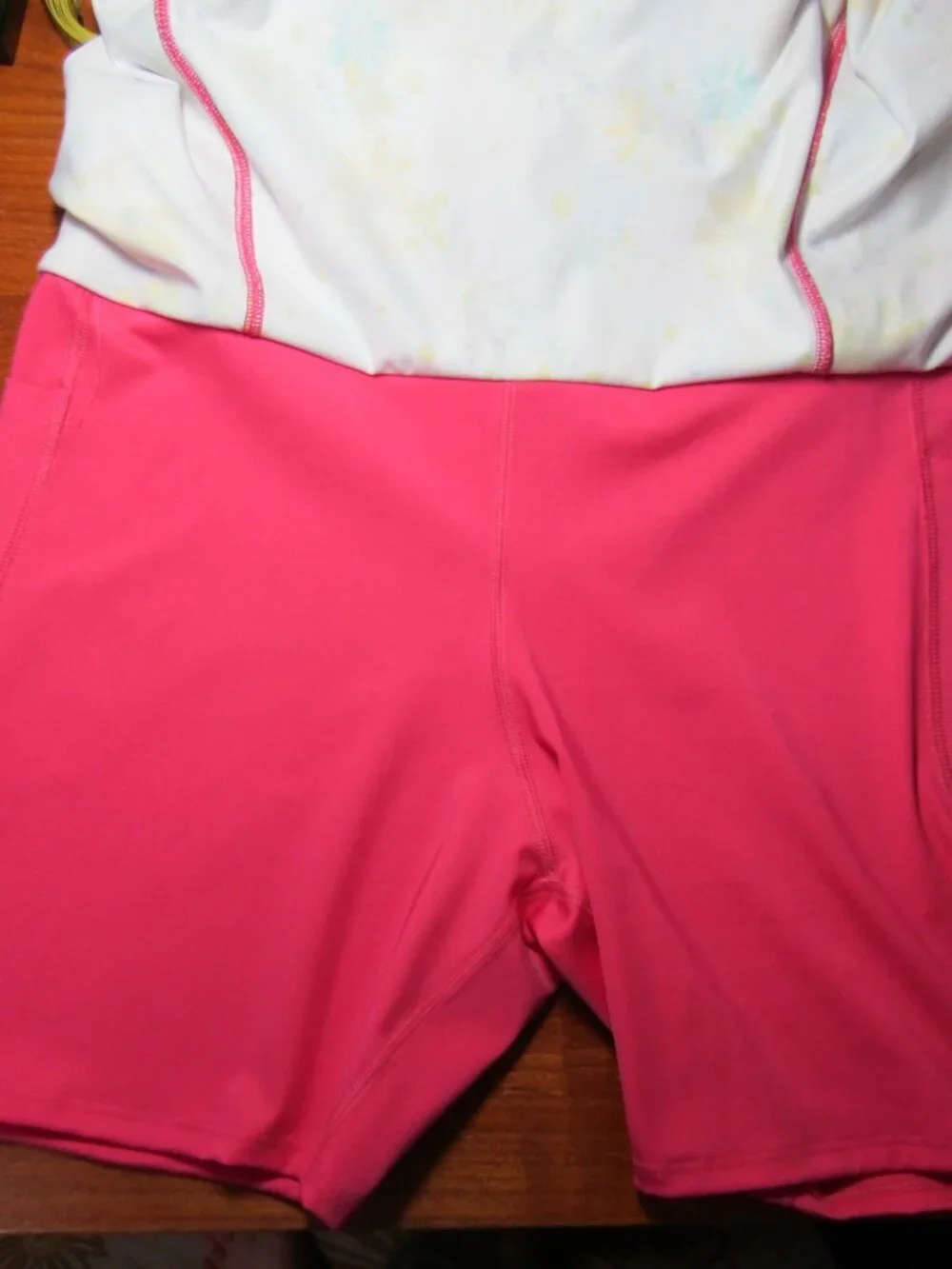 Dona Jo Ultimate Skirt Skort Women XL Pink Floral Golf Tennis Pickleball Pockets
